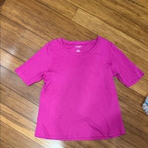 Isaac Mizrahi Fuchsia Short Sleeve Tee